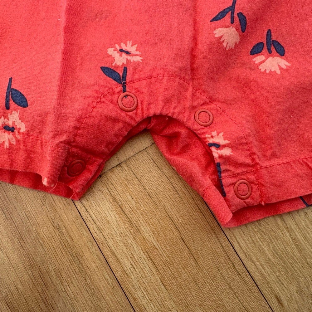 Carter's Pink Floral Baby Romper - Picture 2 of 6
